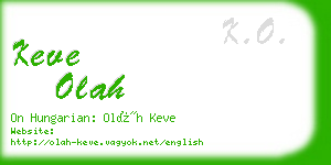 keve olah business card